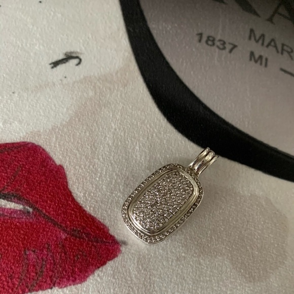 ❤️ David Yurman Diamond Albion Enhancer~ Pendant - Picture 15 of 16